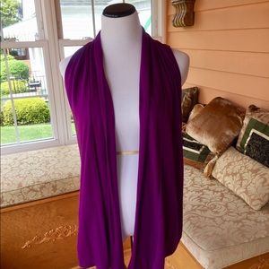 Plum Sleeveless Lace-Back Vest